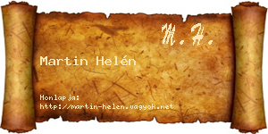 Martin Helén névjegykártya